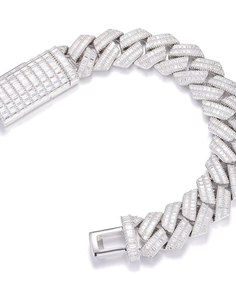 Nocta Vince Tessera 20MM Baguette Cuban Bracelet