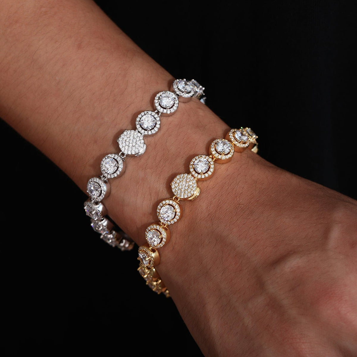 Nocta Vince Round Halo 10MM Tennis Bracelet