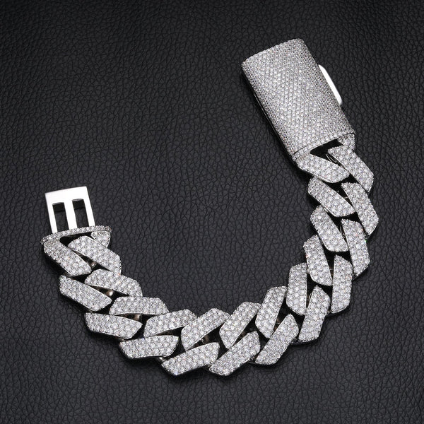 Nocta Vince Opal Pavé Cuban Chain Bracelet