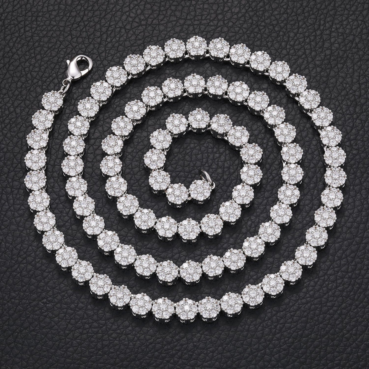 Nocta Vince Flower Cluster Tennis Chain