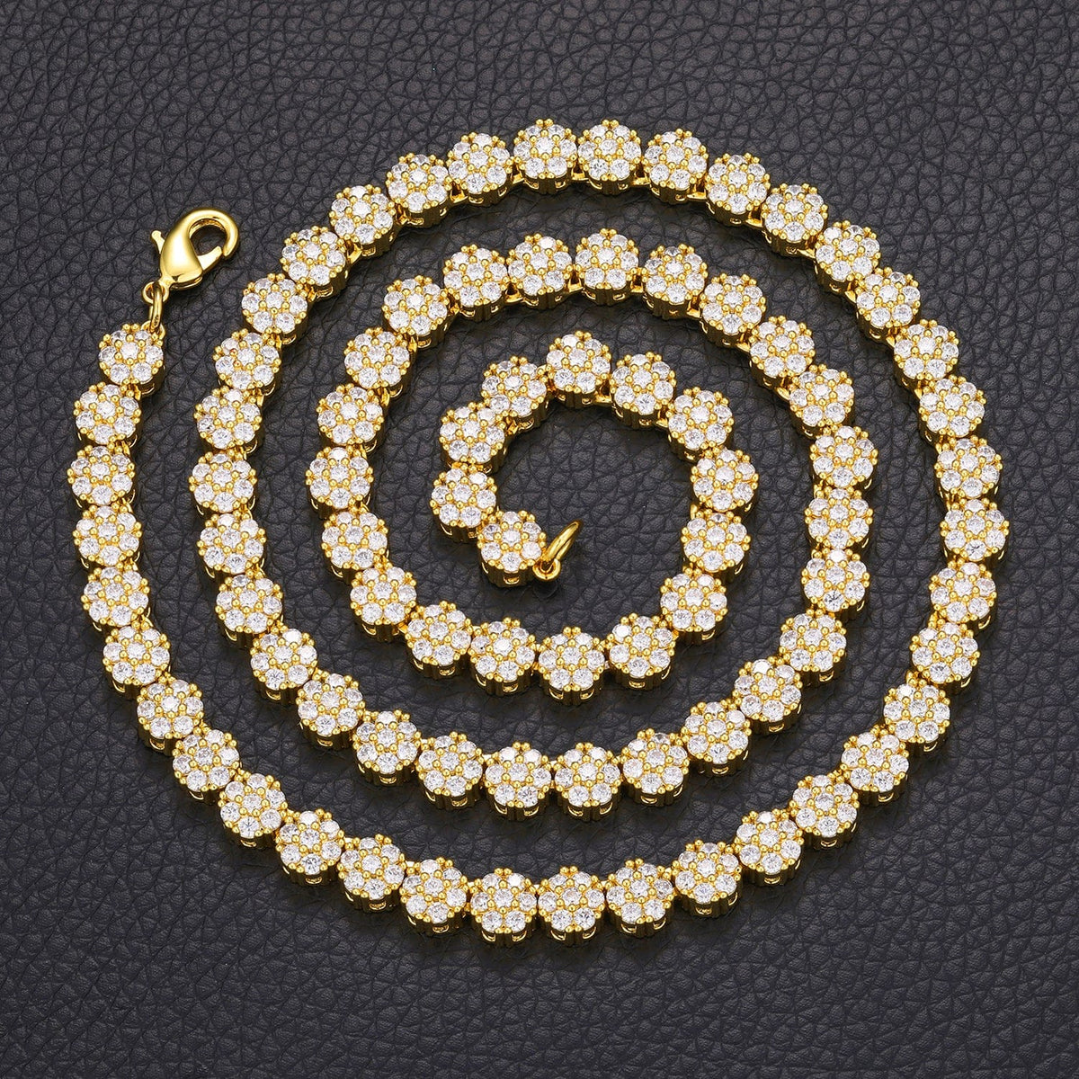 Nocta Vince Flower Cluster Tennis Chain