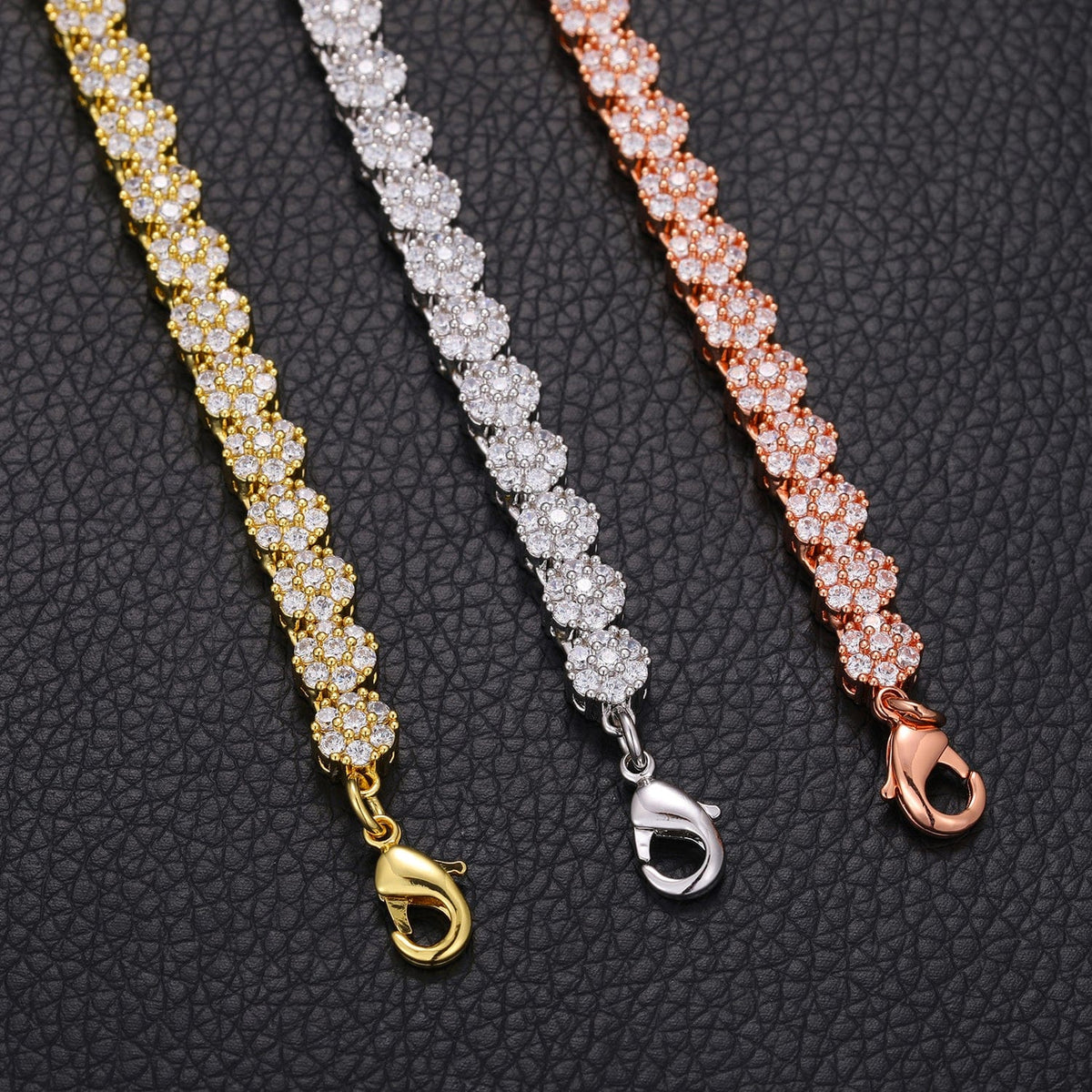 Nocta Vince Flower Cluster Tennis Chain