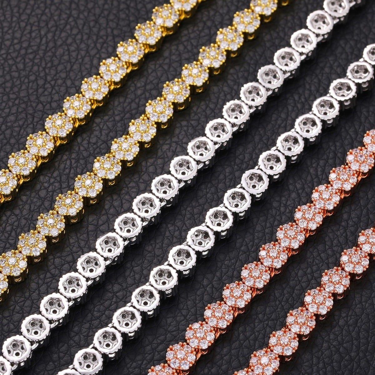 Nocta Vince Flower Cluster Tennis Chain