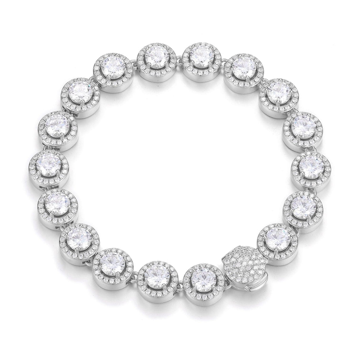 Nocta Vince Round Halo 10MM Tennis Bracelet