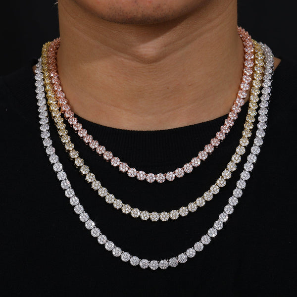 Nocta Vince Flower Cluster Tennis Chain