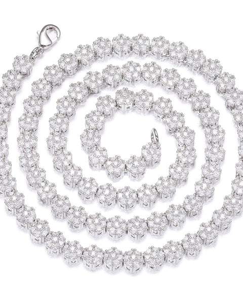 Nocta Vince Flower Cluster Tennis Chain