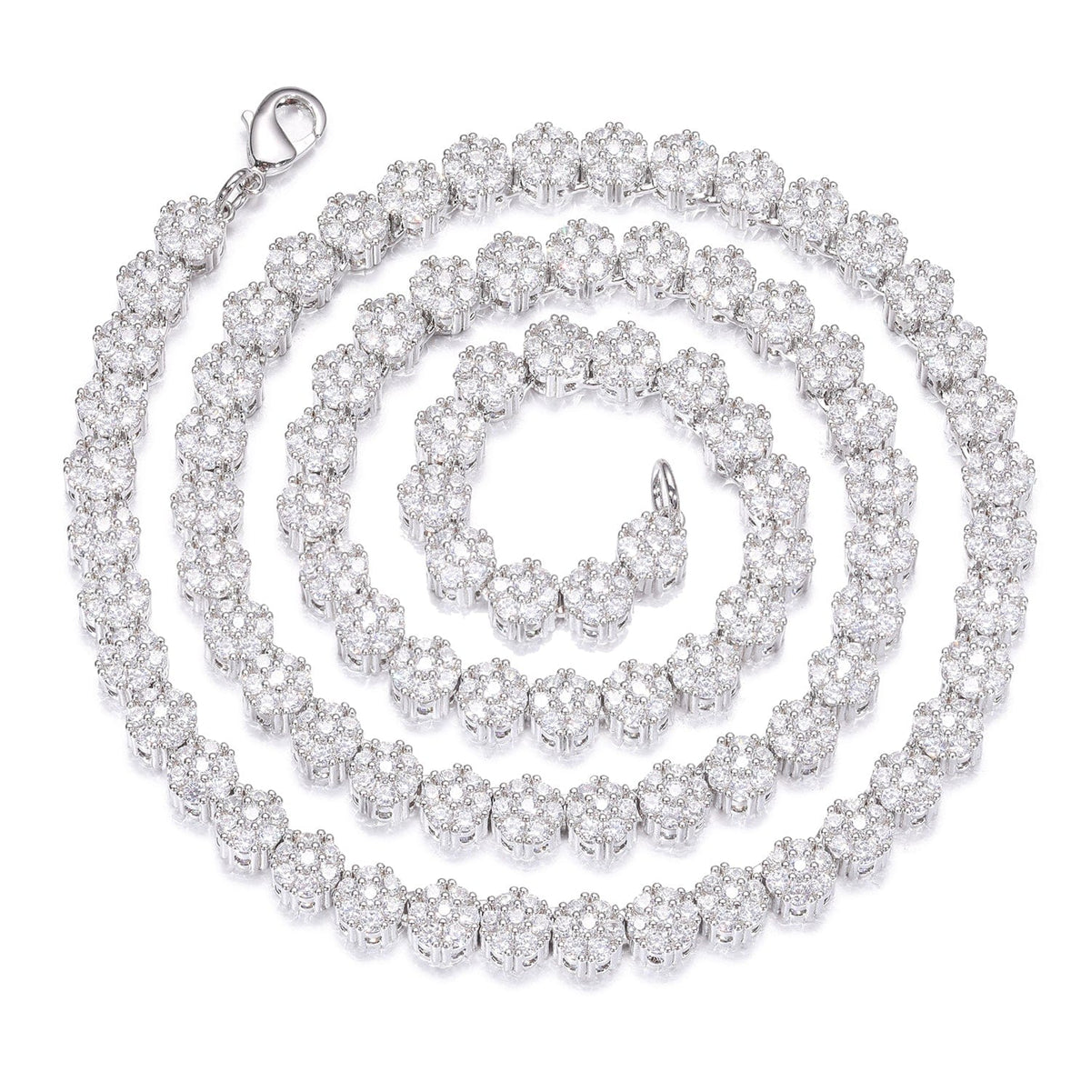 Nocta Vince Flower Cluster Tennis Chain