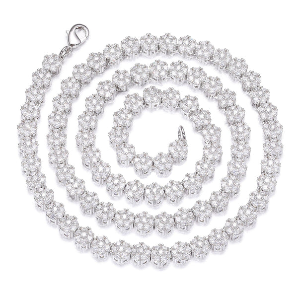 Nocta Vince Flower Cluster Tennis Chain