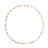 3A CZ 4MM 4 Prong 18K Gold Plated