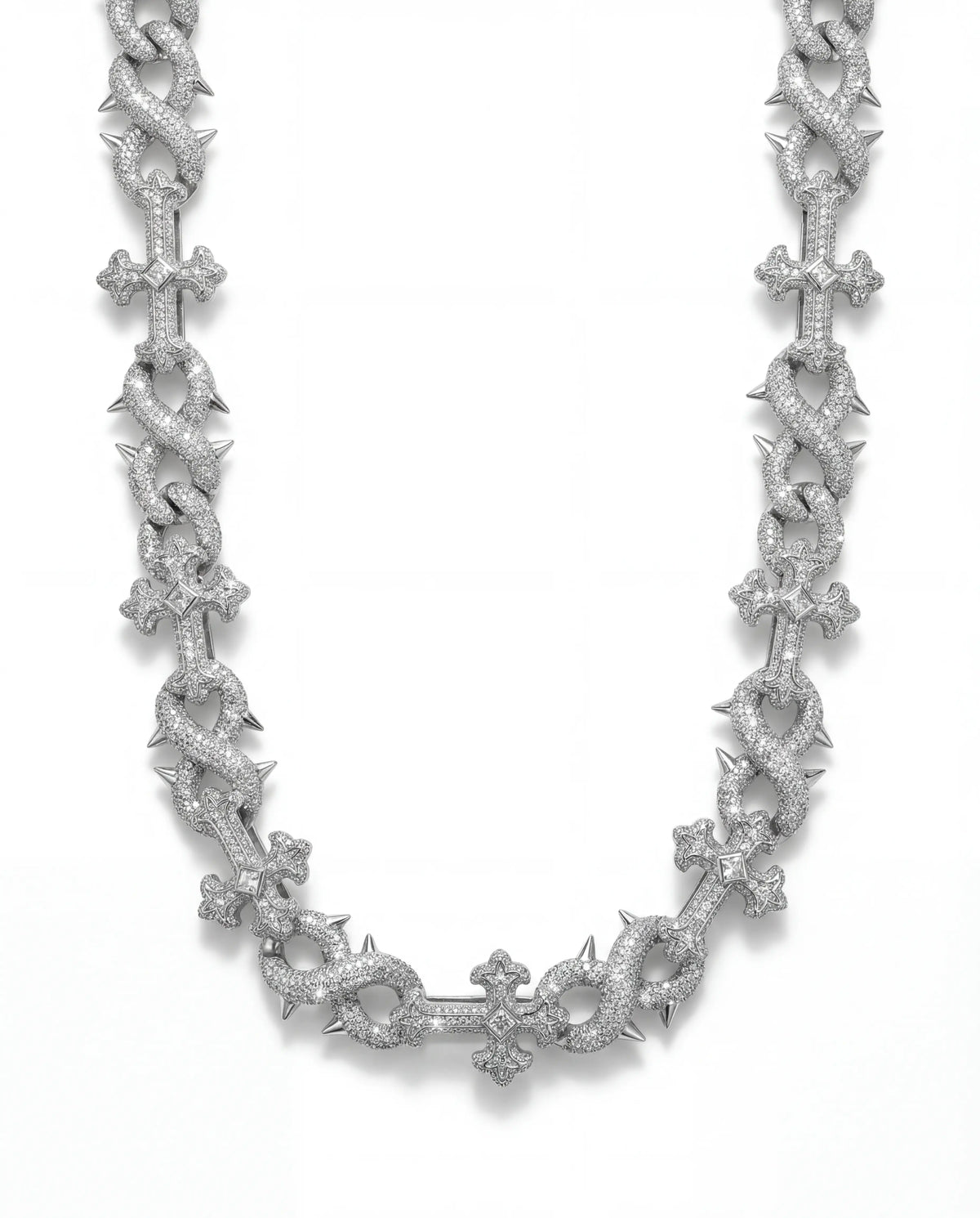 18MM Thorned Chrome Chain