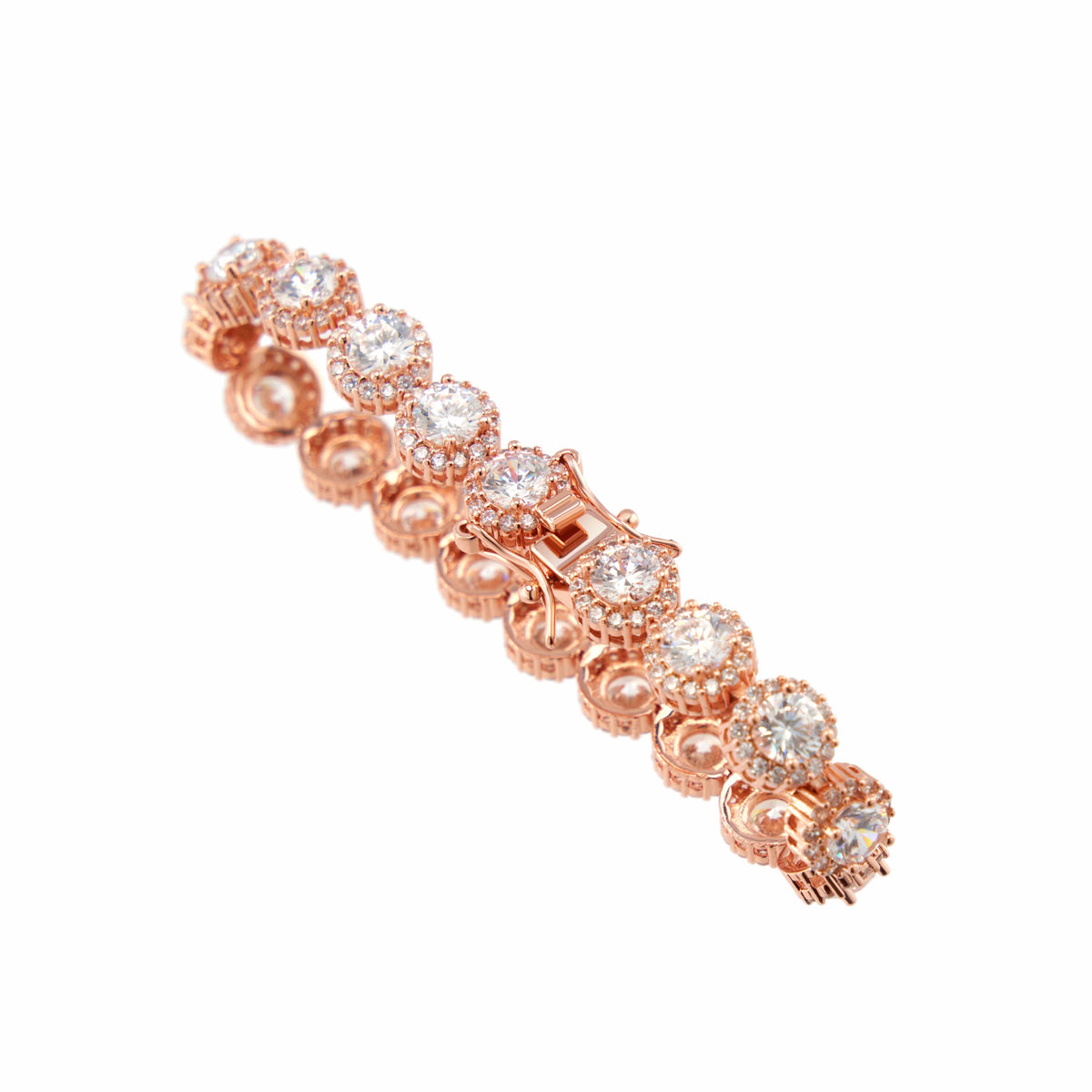 Nocta Vince Round Halo Tennis-Bracelet