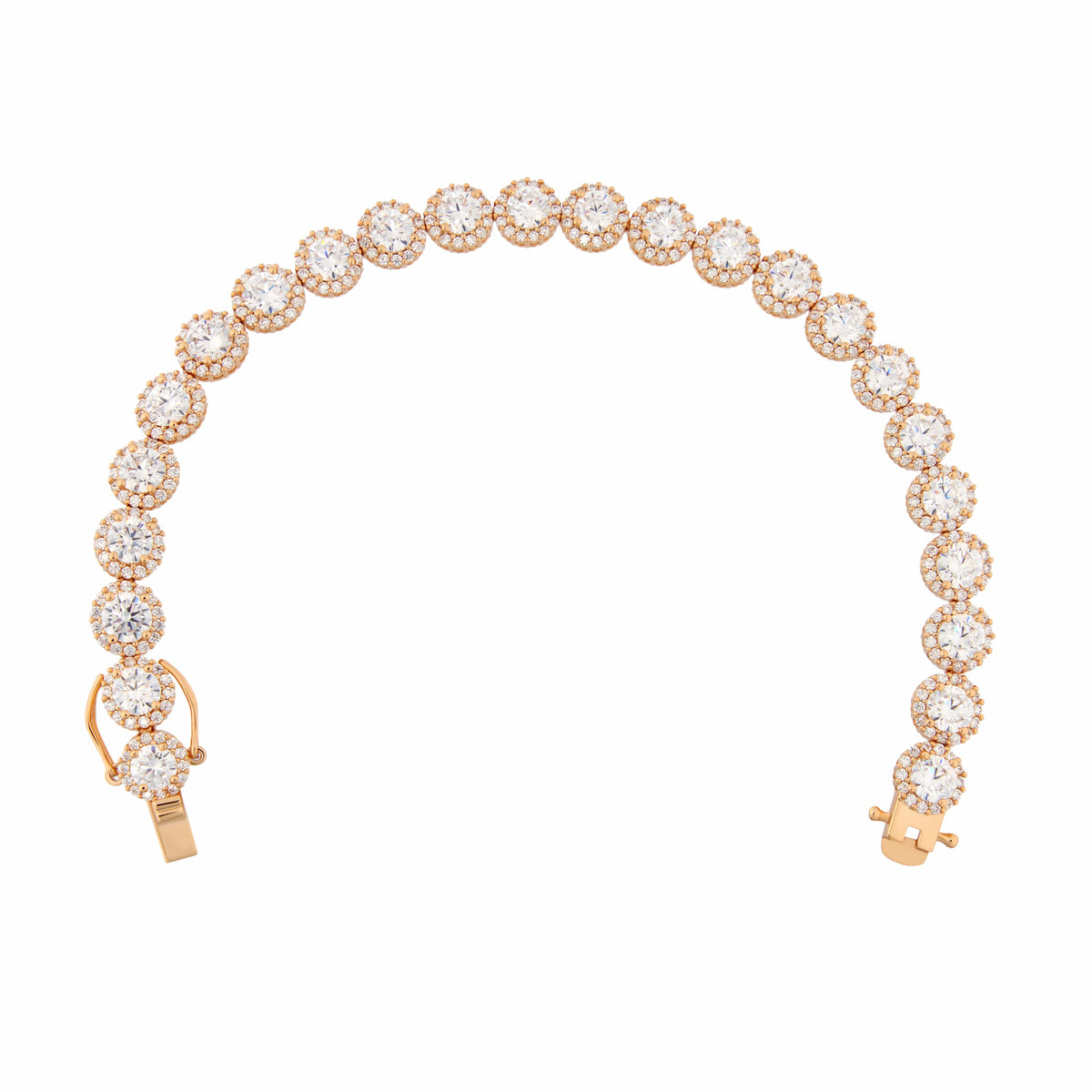 Nocta Vince Round Halo Tennis-Bracelet