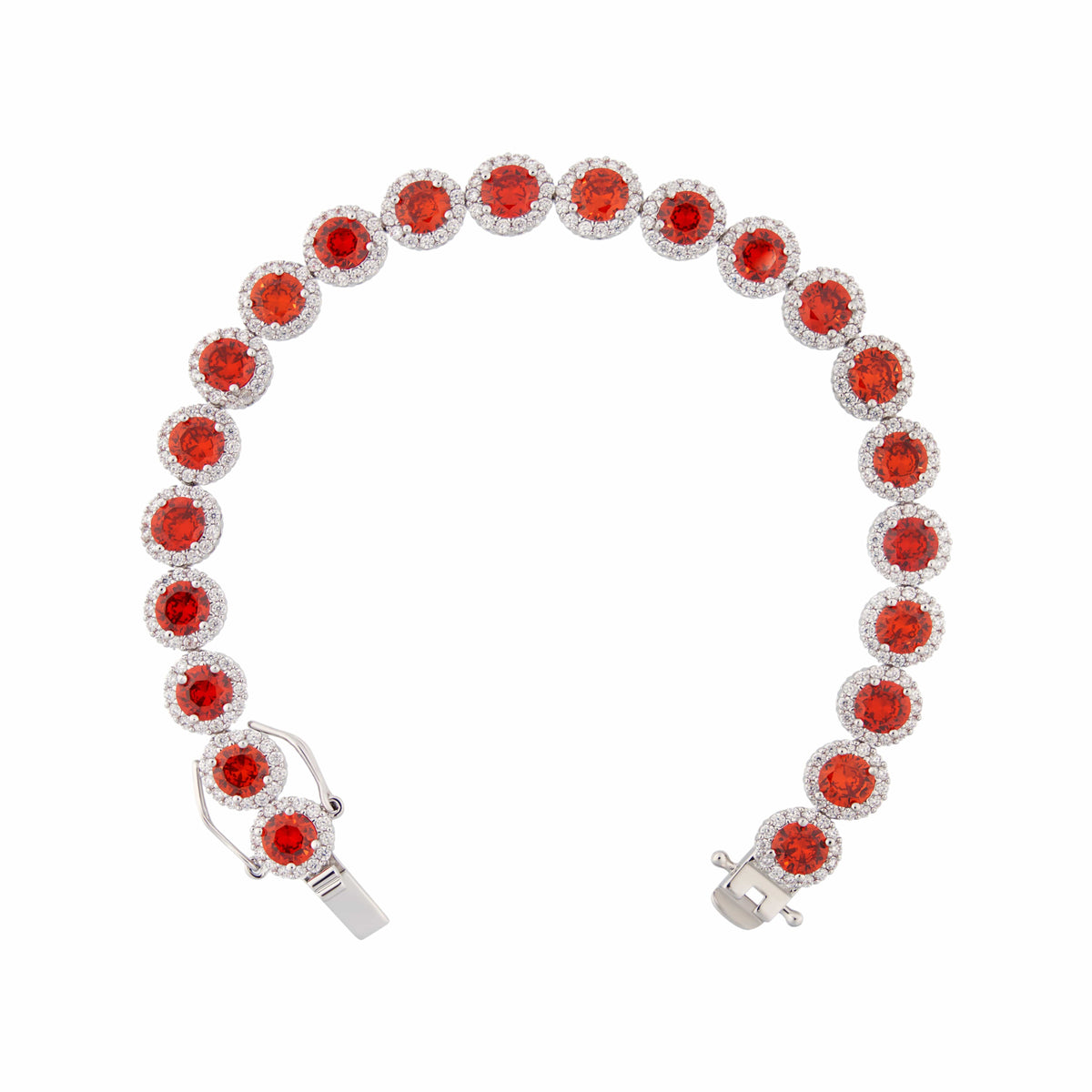 Nocta Vince Round Halo Tennis-Bracelet
