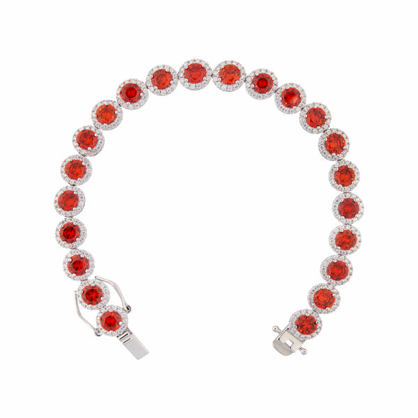 Nocta Vince Round Halo Tennis-Bracelet