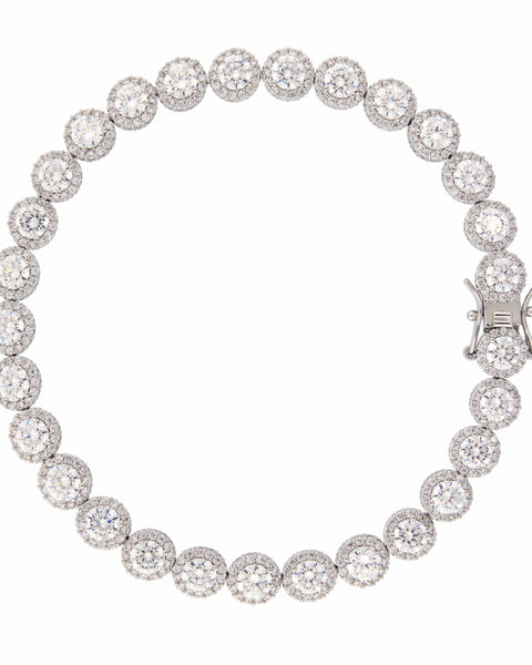 Nocta Vince Round Halo Tennis-Bracelet