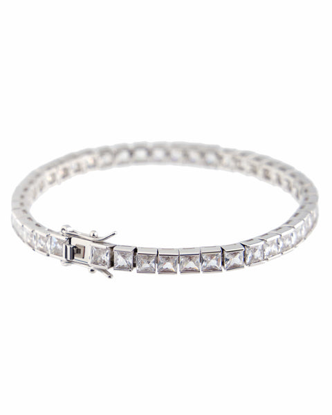 Nocta Vince Princess Cut 4 Prong Single Row Tennis Bracelet