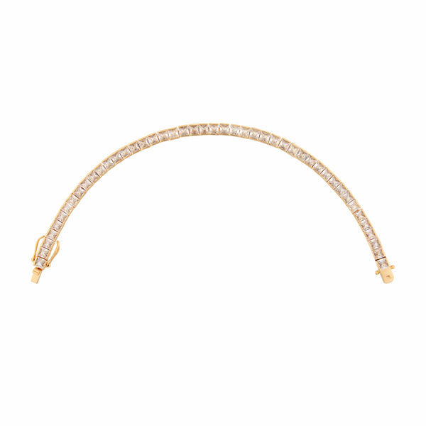 Nocta Vince Princess Cut 4 Prong Single Row Tennis Bracelet