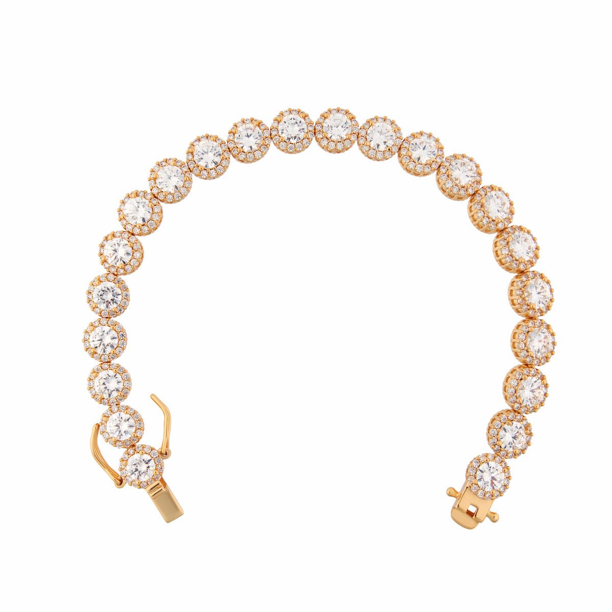 Nocta Vince Round Halo Tennis-Bracelet